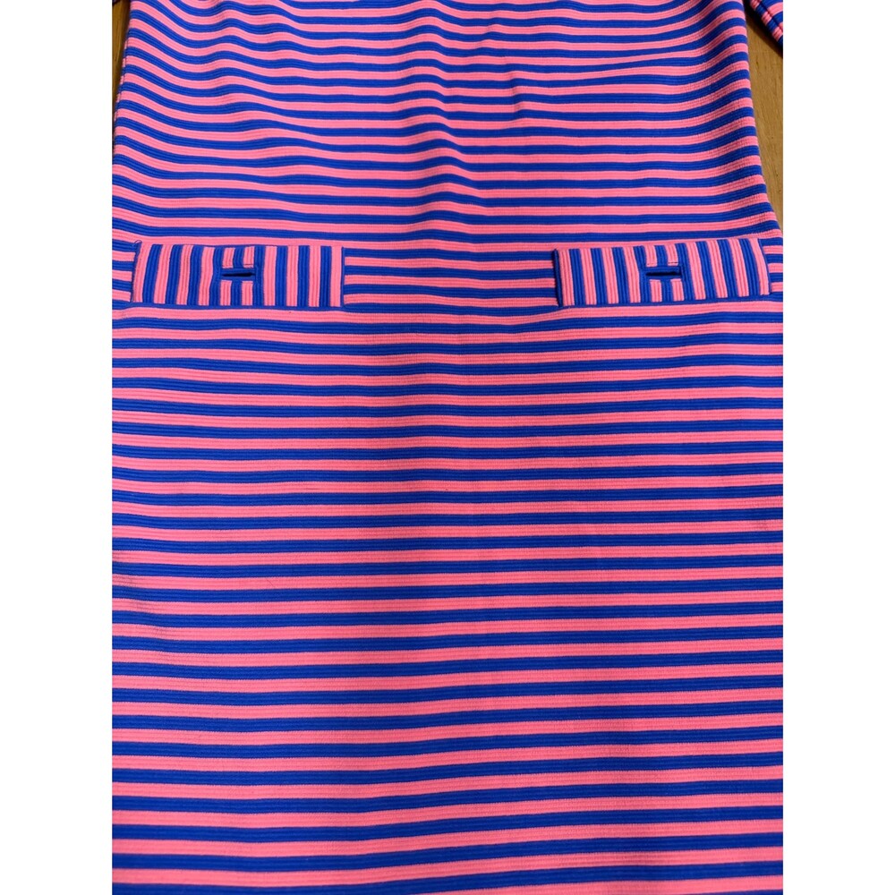 Lilly Pulitzer Pink Blue Striped Shift Dress Women’s Medium Long Sleeve Dress - Picture 3 of 6
